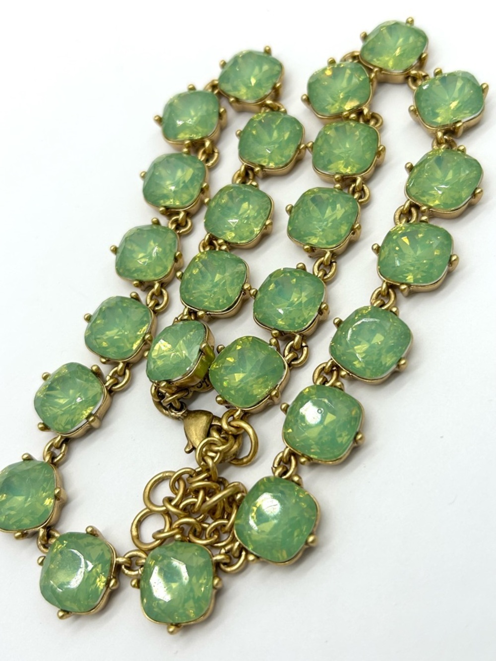 J. Crew Green Crystal Gumdrop Necklace